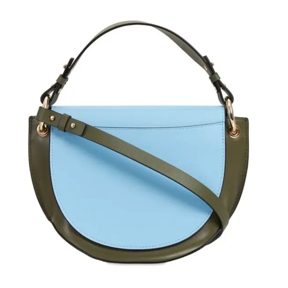 GANNI Medium Placid Blue Leather Top Handle Bag [OS] - Picture 6 of 12